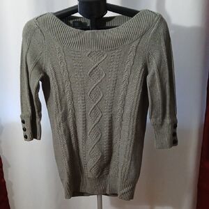 Charlotte Russe Olive Cable Knit Sweater